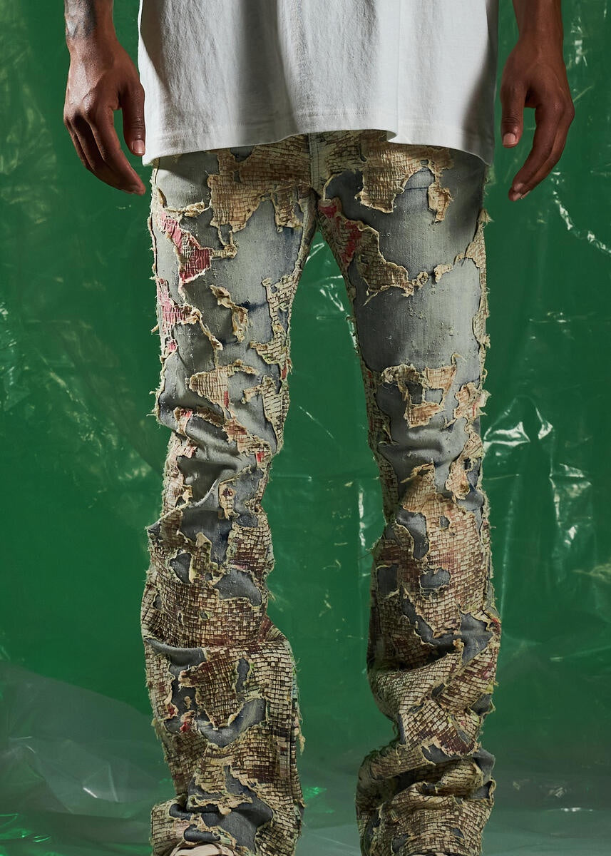 Embellish Edler Mutli Ripped Denim Jeans (EMBSPR224-040) showcasing distressed details and stylish design for a fashionable look