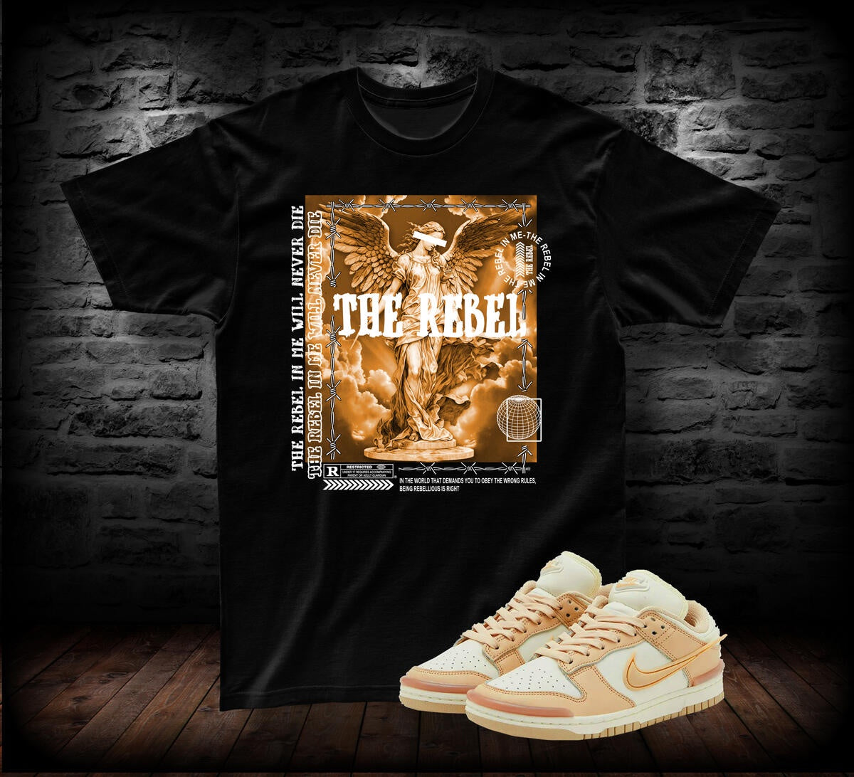 Game Changers Rebel Black/Tan Tee - stylish and versatile men's t-shirt in black and tan colors