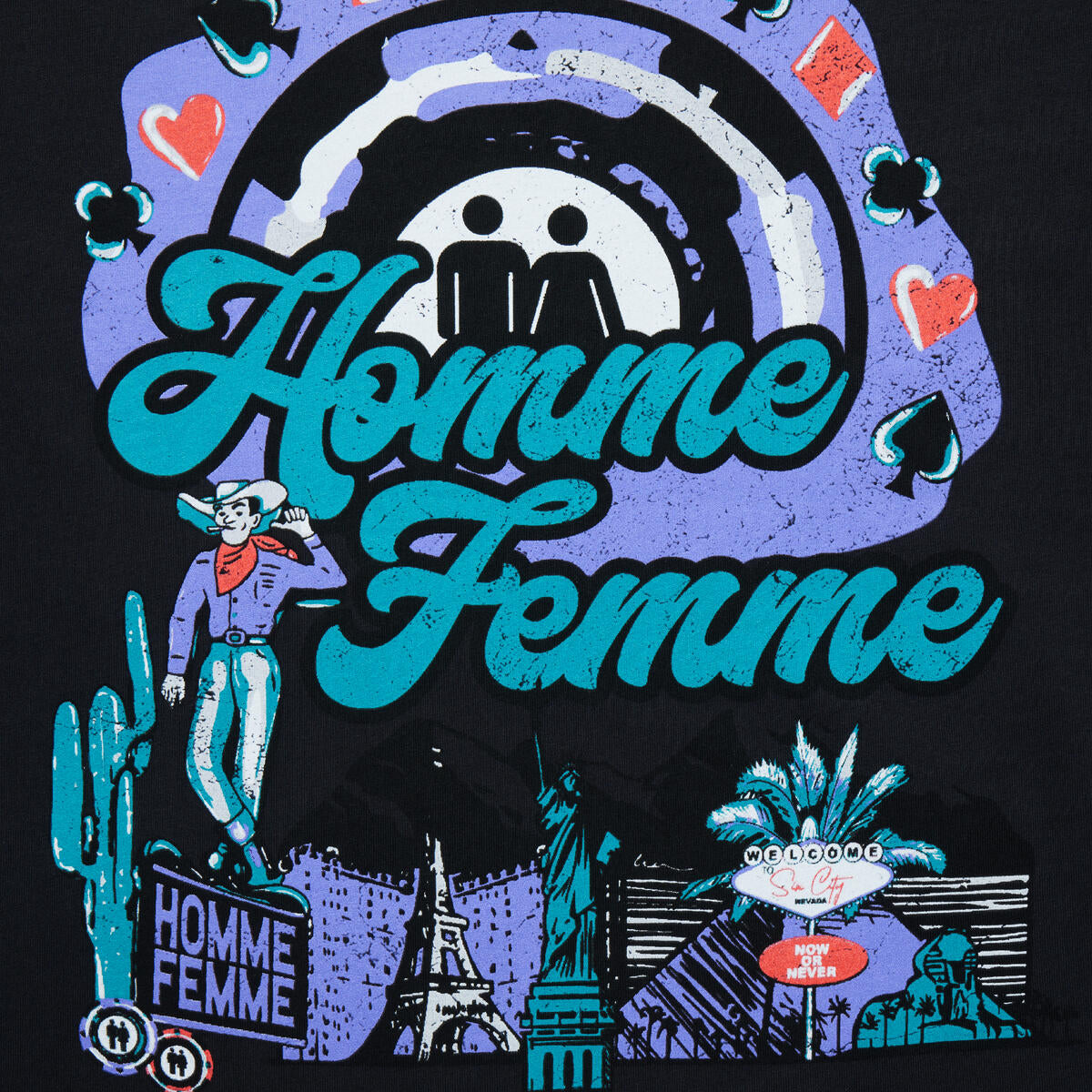 Homme + Femme "Vegas" Tee - Black