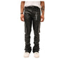 Doctrine Carter PU Vegan Leather Jeans - Black
