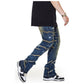 Valabasas "Saber" Dark Blue Stacked Flare Denim Jeans
