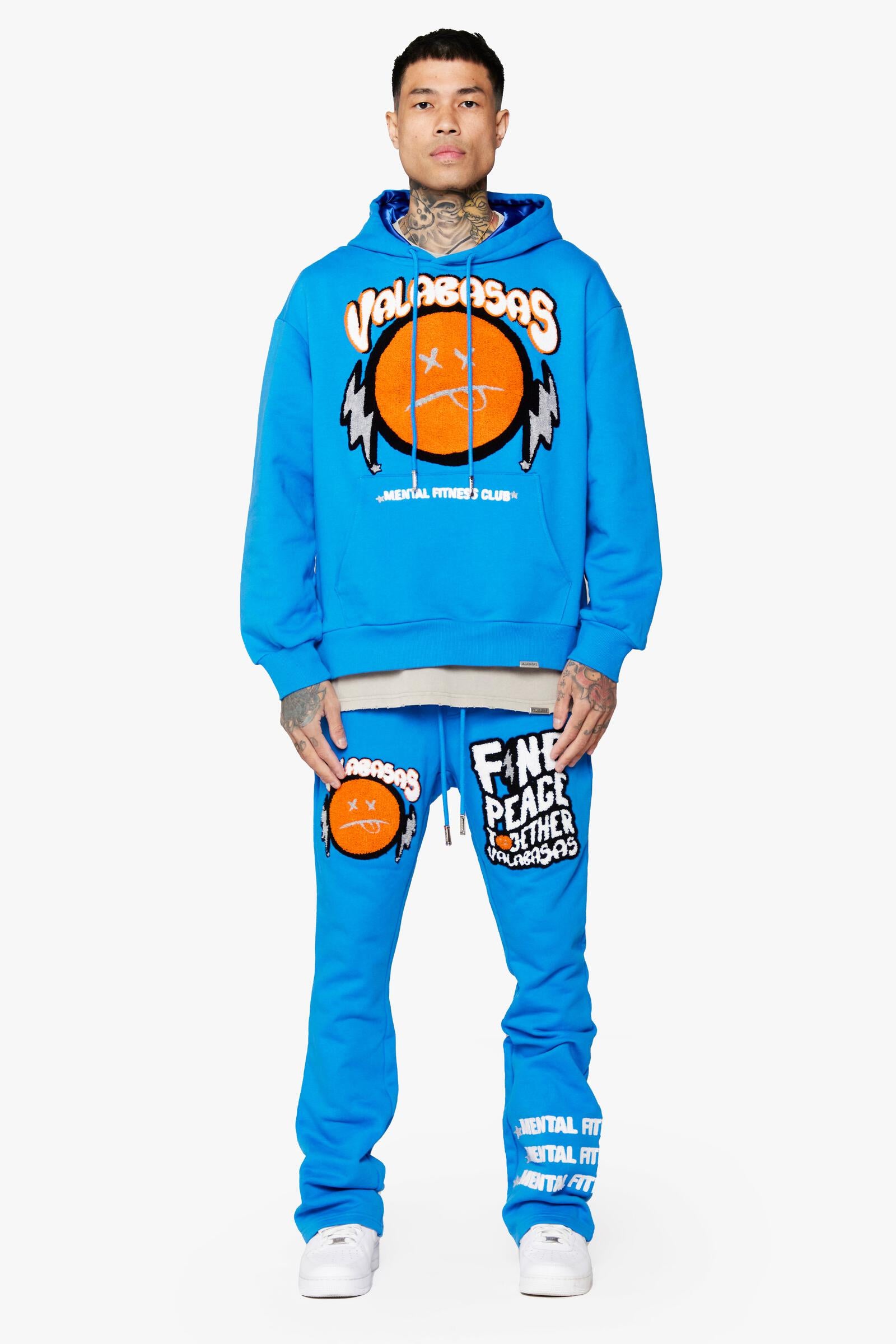 Valabasas Mute Hoodie & Jogger Set in Blue for a stylish and comfortable outfit