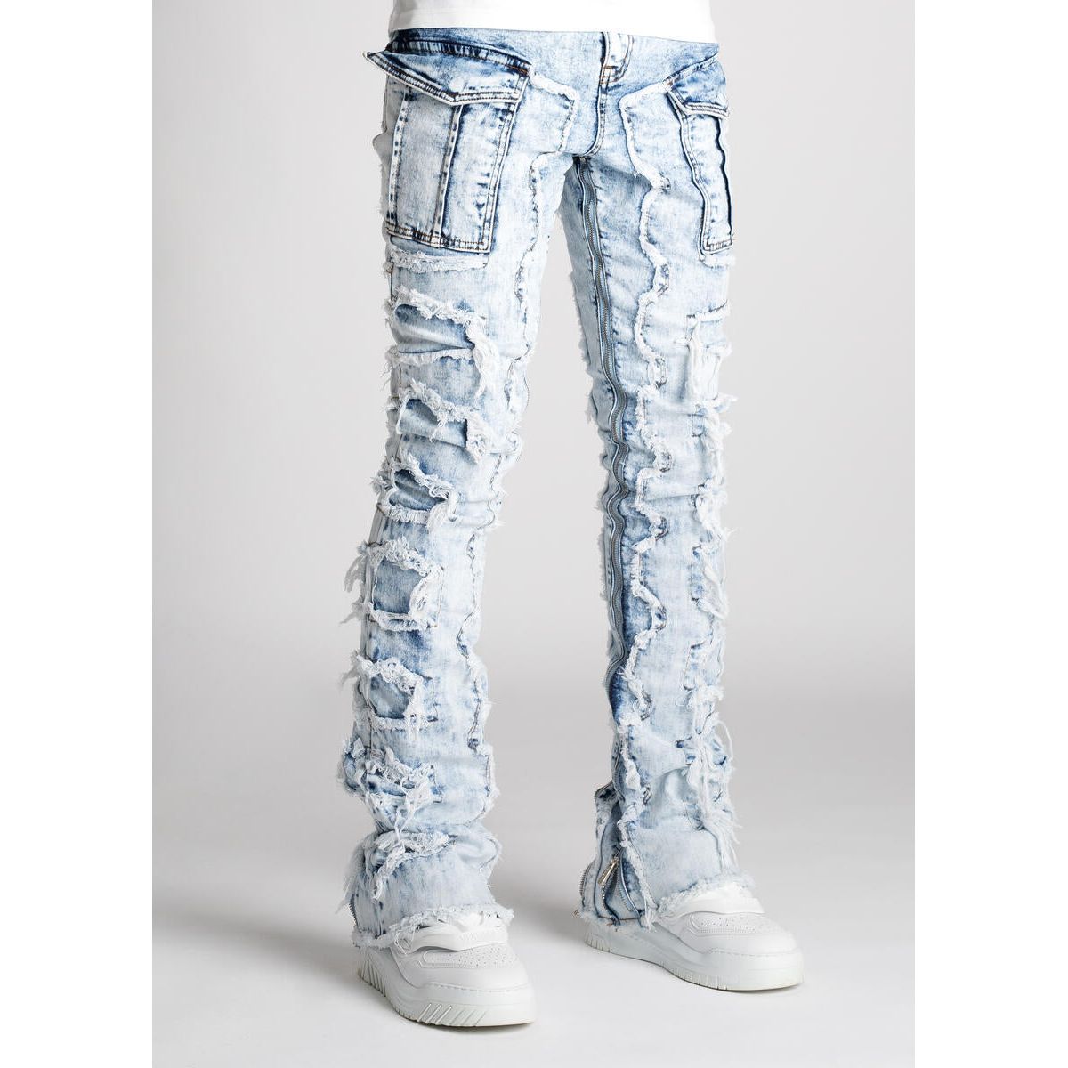 Guapi Steel Blue Stacked V2 Denim Jeans