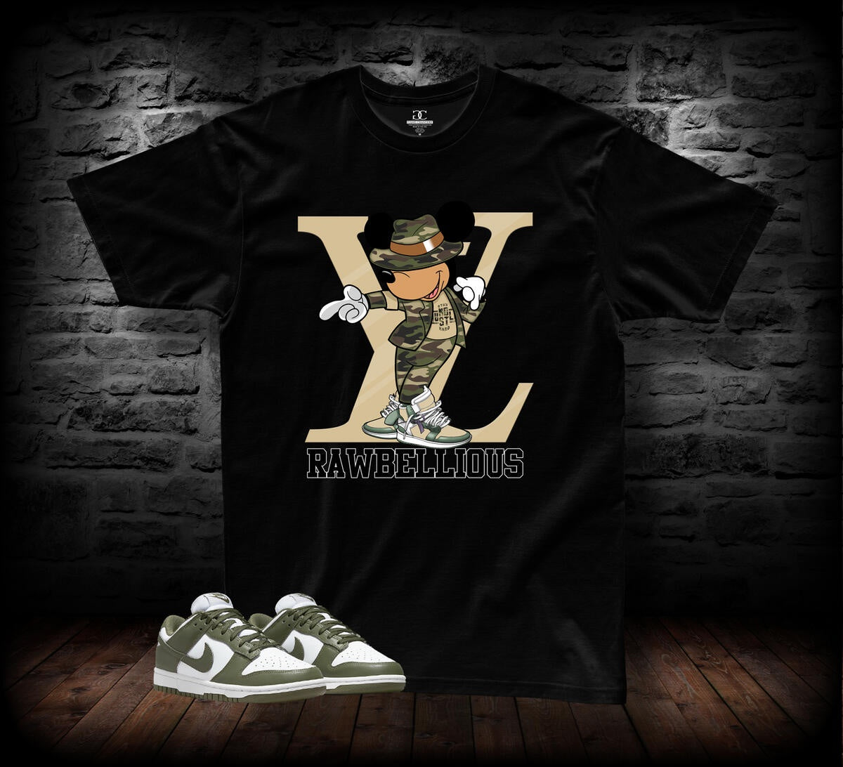 Black Game Changers LV Tee with bold logo, perfect for casual wear