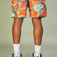 Orange mesh shorts with Branches design, perfect for showing support at political rallies and events