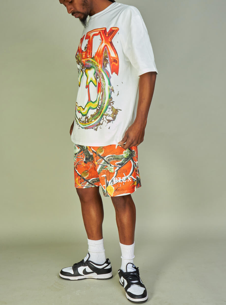 Politics "Branches" Mesh Shorts - Orange