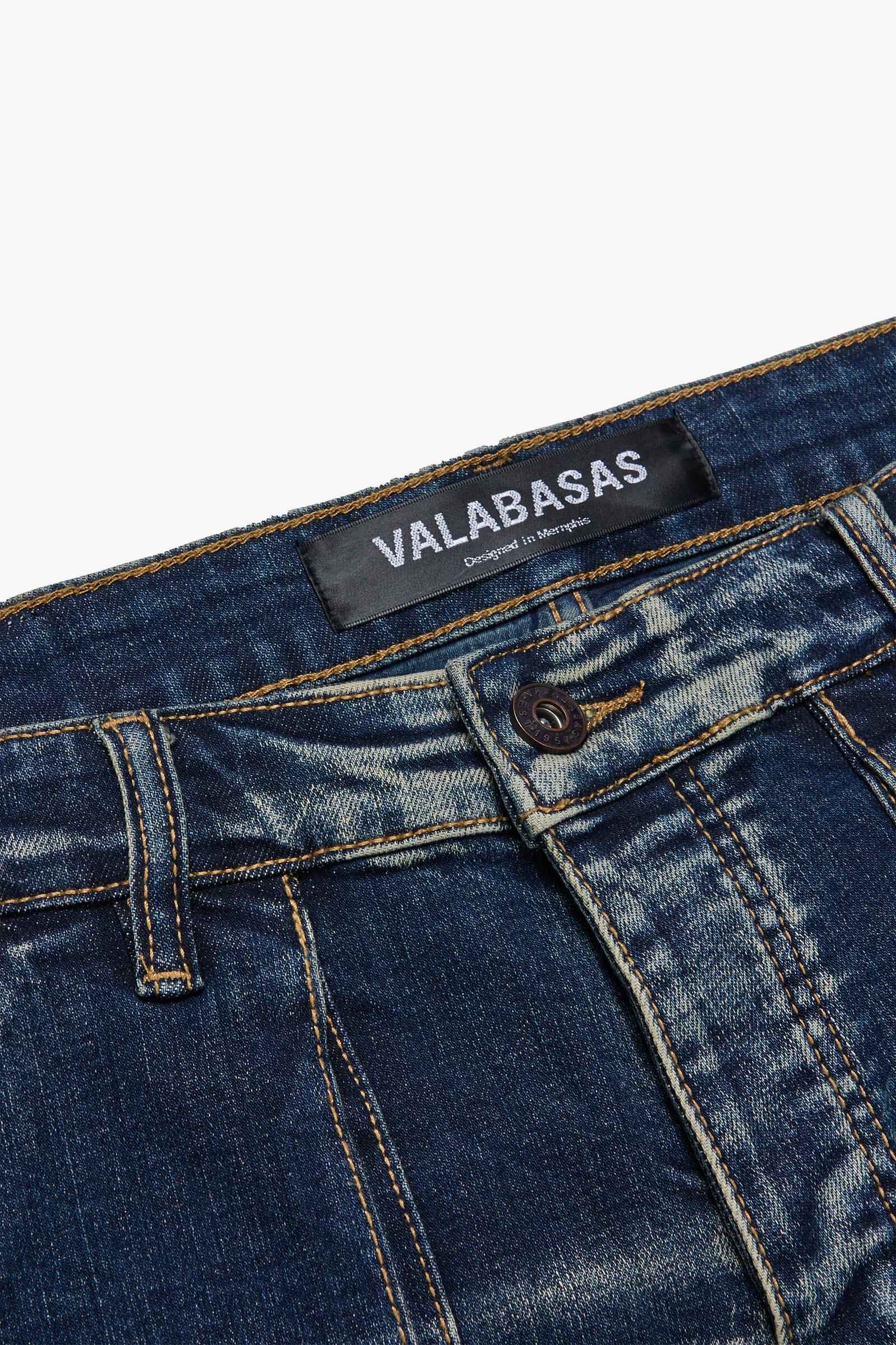 Valabasas Ram Dark Blue Baggy Denim Jeans - Comfortable and stylish loose fit jeans for men