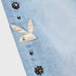 Blue Bunny Denim Jeans for women from Homme + Femme, featuring a high-rise waist and cropped length, great for a trendy and relaxed outfit