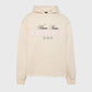 Stylish cream and pink Icon Hoodie by Homme + Femme for men and women, perfect for casual, everyday wear