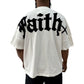 White Faith+Figures Faith+ Jumbo short sleeve T-shirt with bold graphic print on front