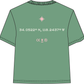  Stylish unisex green and pink graphic tee with rib cage design by Homme + Femme