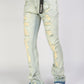 Politics Jeans Light Vintage Blue Stacked Distressed Denim (Uzi505) showcasing a stylish and worn-in look perfect for casual outings