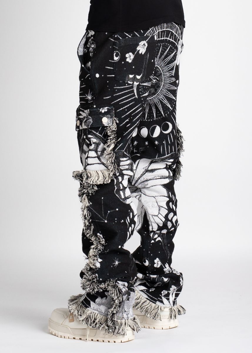 Guapi Obsidian Black Tapestry Pants made of comfortable, high-quality fabric