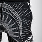 Guapi Obsidian Black Tapestry Pants with intricate woven design and comfortable fit