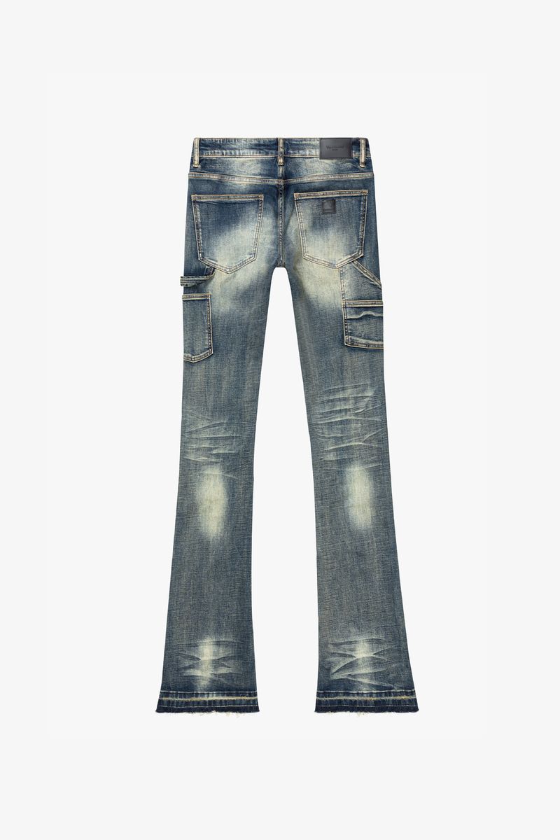 Vintage Wash Super Stacked Flare Denim Jeans – Fresh Society
