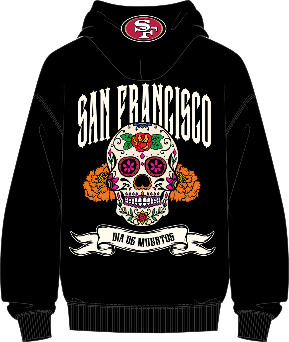 Black San Francisco 49ers Rib Cage Drop Shoulder Hoodie by Pro Standard