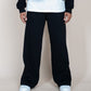 63% Cotton 37% Polyester EPTM Perfect Baggy Fleece Pants in Black