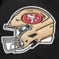 Pro Standard San Francisco 49ers Classic Warm Up Jacket - Black/Red side view with striped design