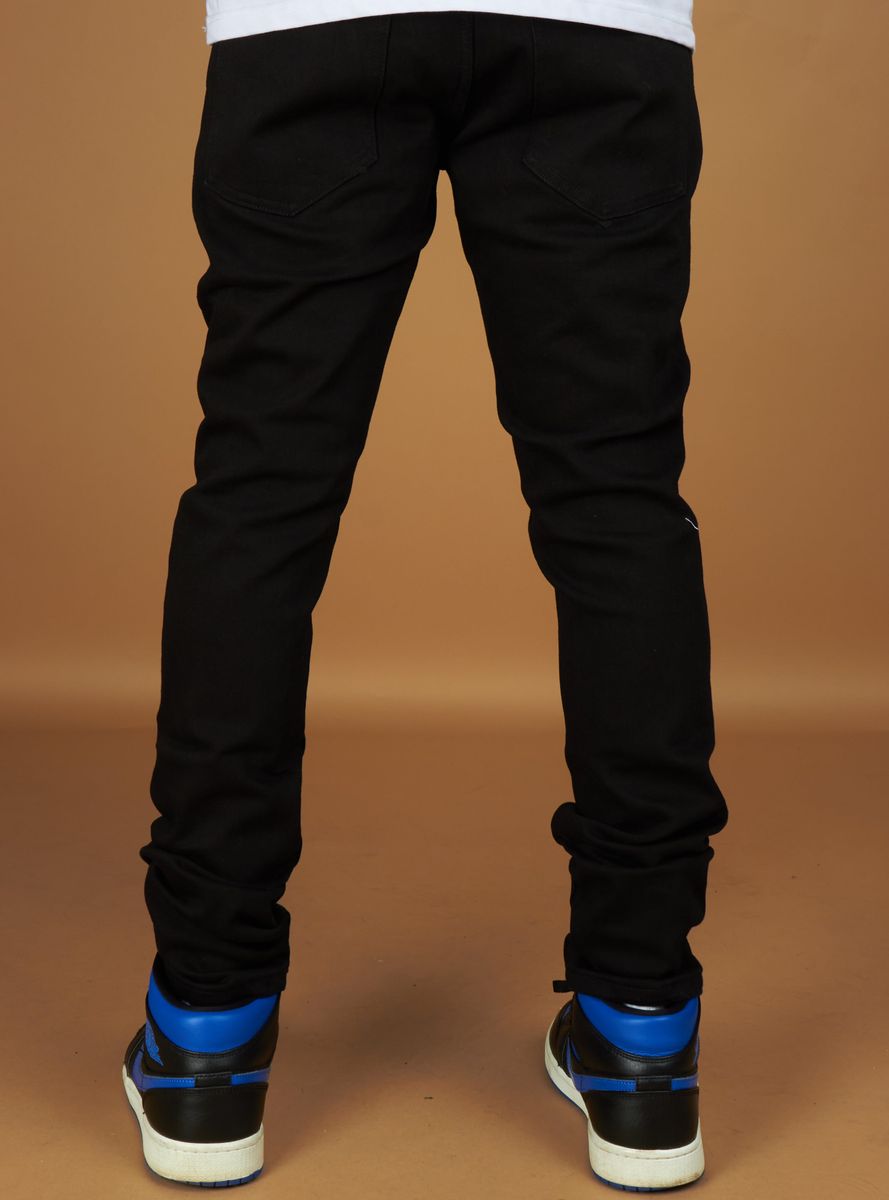 Politics Jeans Bone Skinny Fit Jet Black Denim (BONE215)