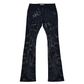VC805 Black denim jeans with a flattering flare silhouette