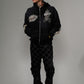 VC755 Black Denim jeans with flared leg and cargo pockets