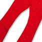 VC510 RED - Vicious Embellish Rhinestone Red Flare Denim Jeans in a stunning rhinestone embellished design