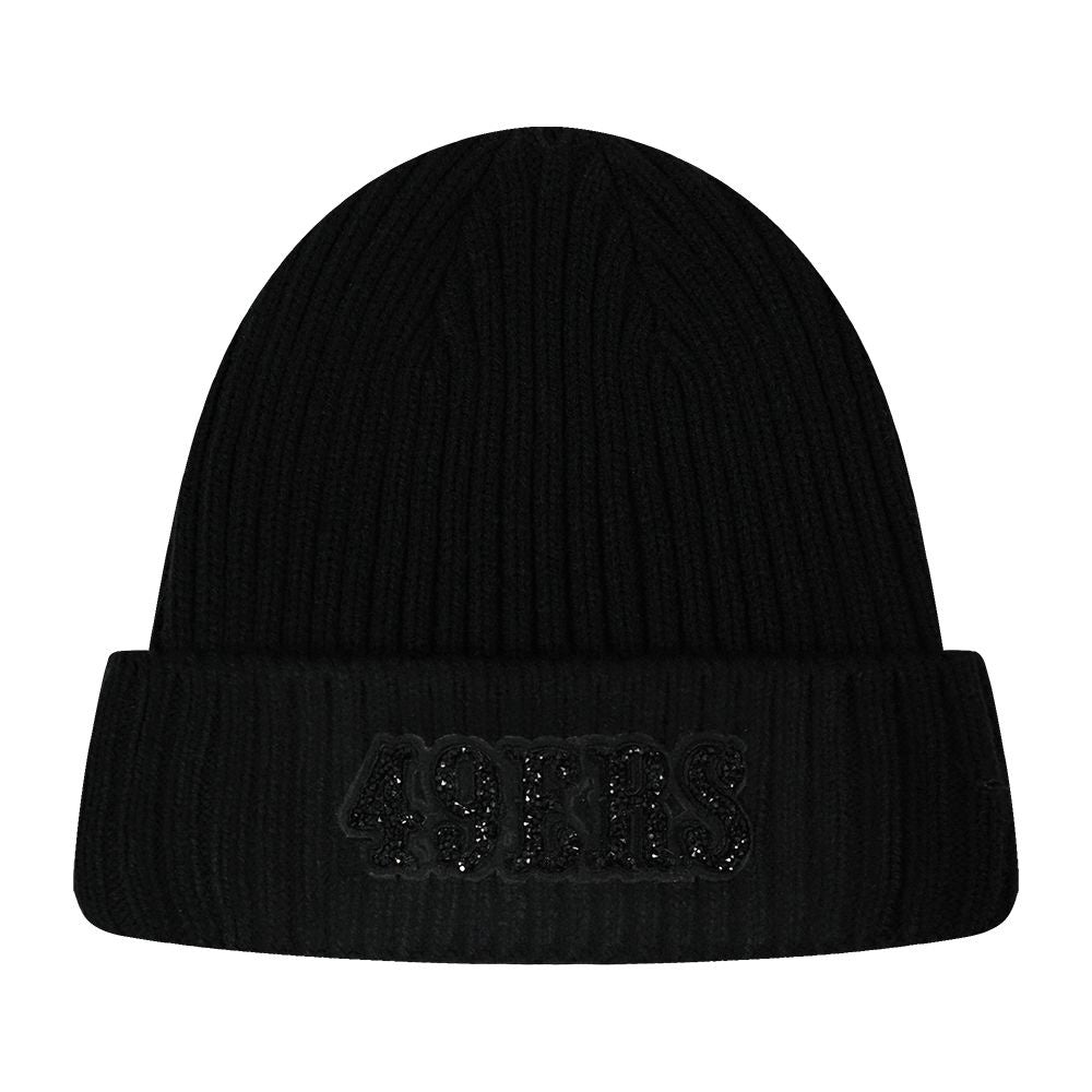 Pro Standard San Francisco 49ers Washed Crystalline Unlined Pro Beanie - Black (FS47410926-BLK)