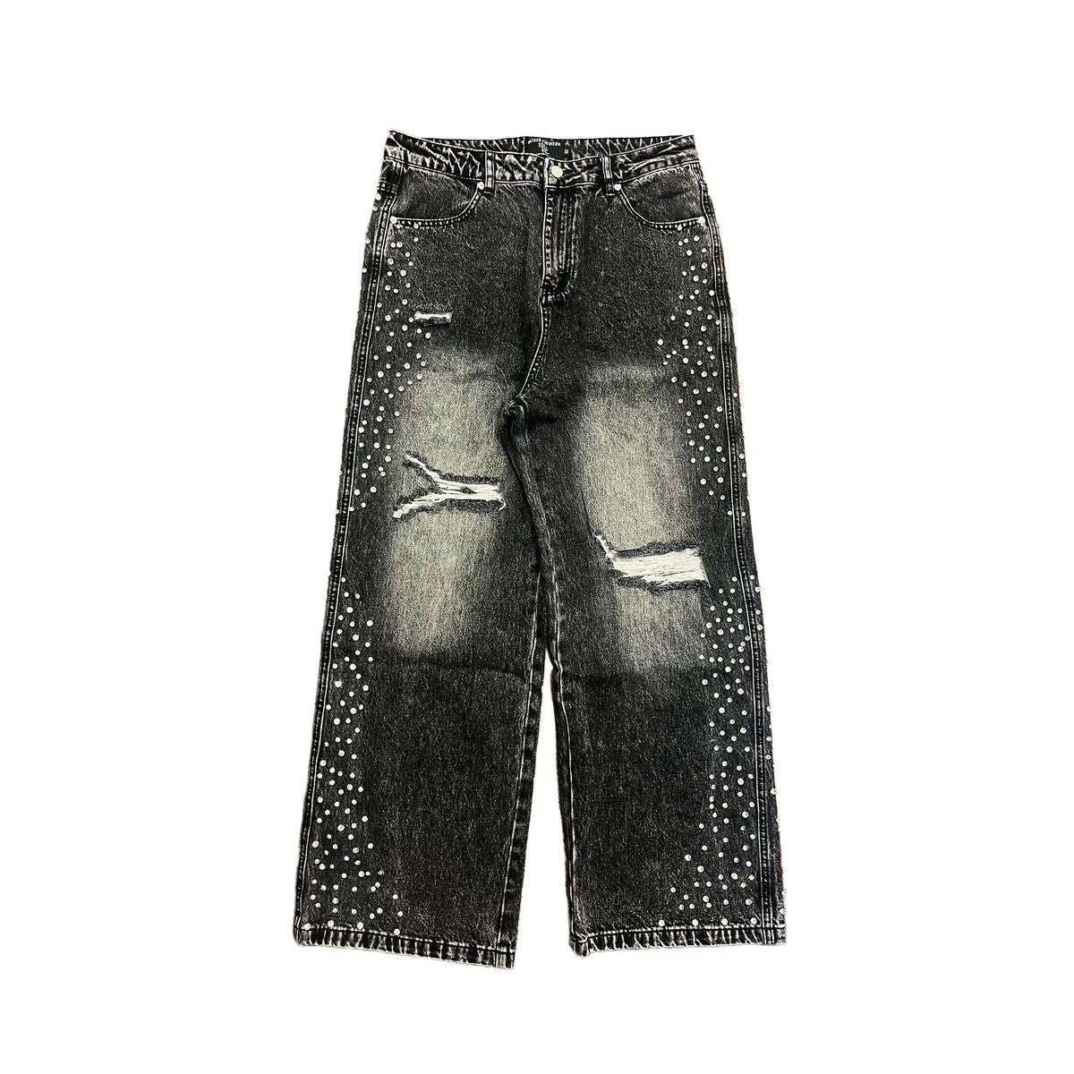 Mixed Emotion "Stone" Grey Baggy Jeans