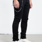 Midnight Black Non-Distressed Skinny Denim Jeans (MB-001)