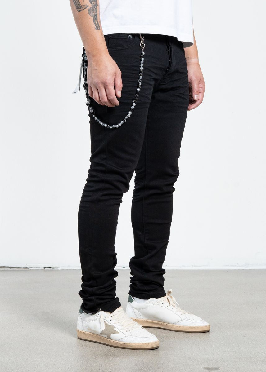 Midnight Black Non-Distressed Skinny Denim Jeans (MB-001)