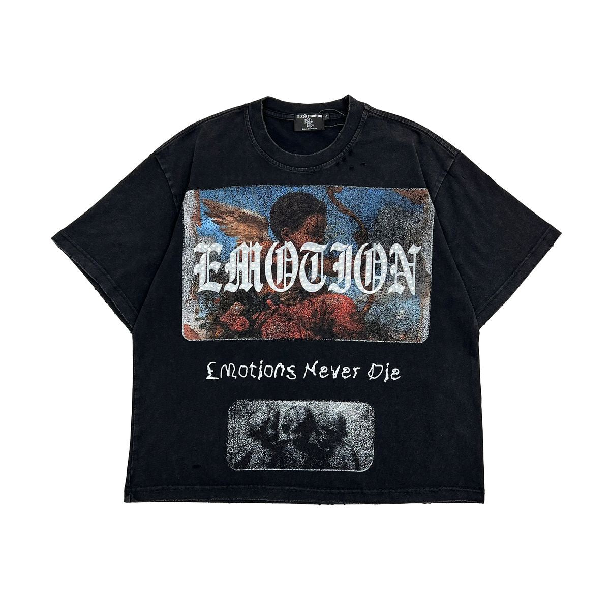 Mixed Emotion "Divine Emotion" Rhinestone Black Tee