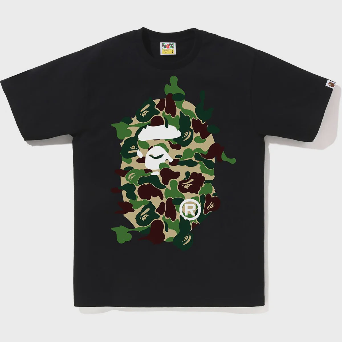 BAPE ABC Camo Rebuild Big Ape Head Tee - Black/Green