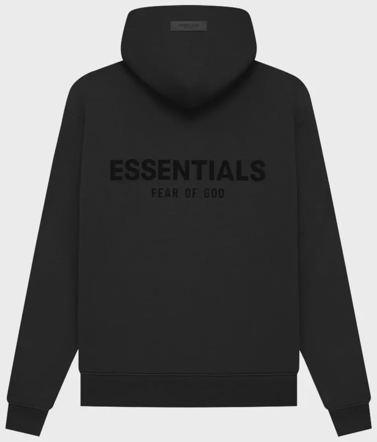 Fear of God Essentials Chest Logo Pullover Hoodie - Stretch Limo/Black