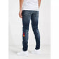 Crysp Denim Hagan Blue Patchwork Denim Jeans (CRYSPF121-110)