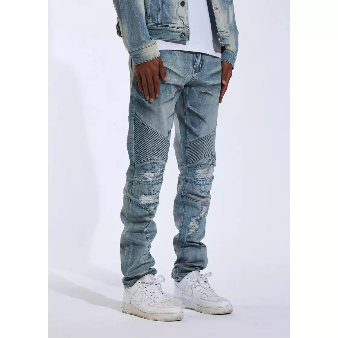 Stocks Clothing Men Jeans Nice Light Blue Color Skinny Fit Wholesale Man Jeans  Moto Biker Jesns Man Stretch Denim Long Trousers High Quality Jeans Man -  China Moto Men's Jeans and New