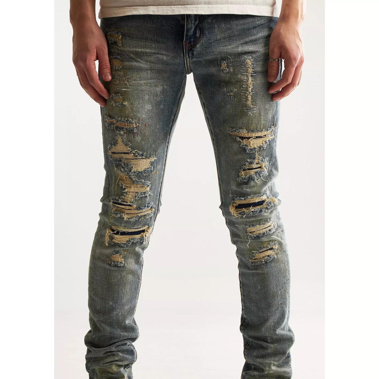 Embellish Cedric Blue Ripped Denim Jeans (EMBSP122-102)