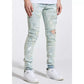 Crysp Denim Atlantic Blue Paint Denim Jeans (CRYSPSP221-104)
