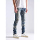 Embellish Barker Ripped Blue Denim featuring distressed details and frayed edges