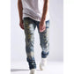  Embellish Barker Ripped Blue Denim in a fashionable light blue wash color