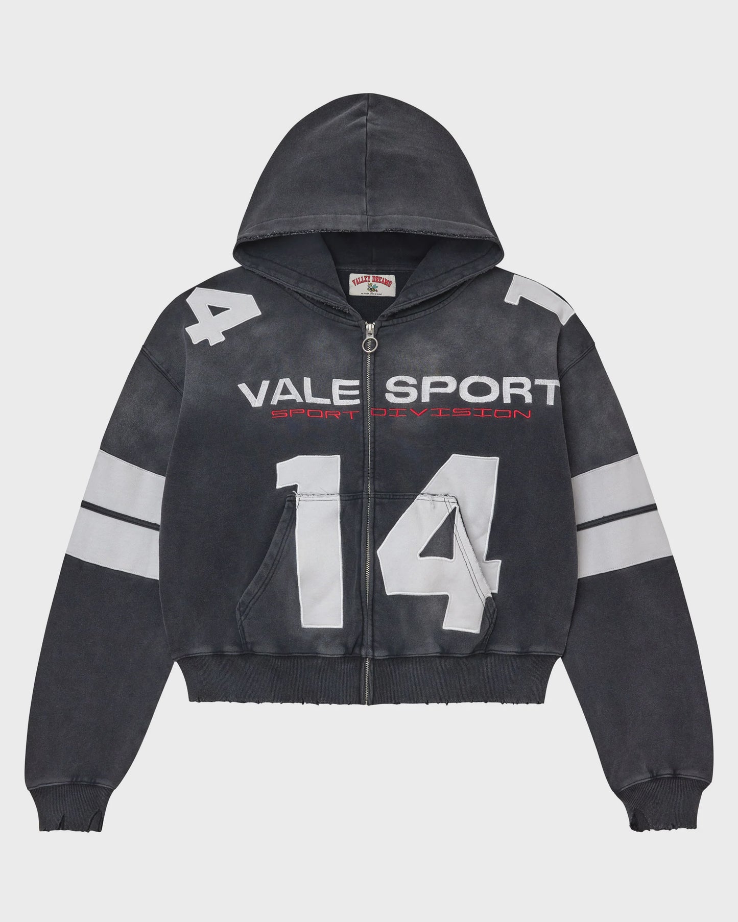 Vale "Jerzee" Black Zip Up Hoodie