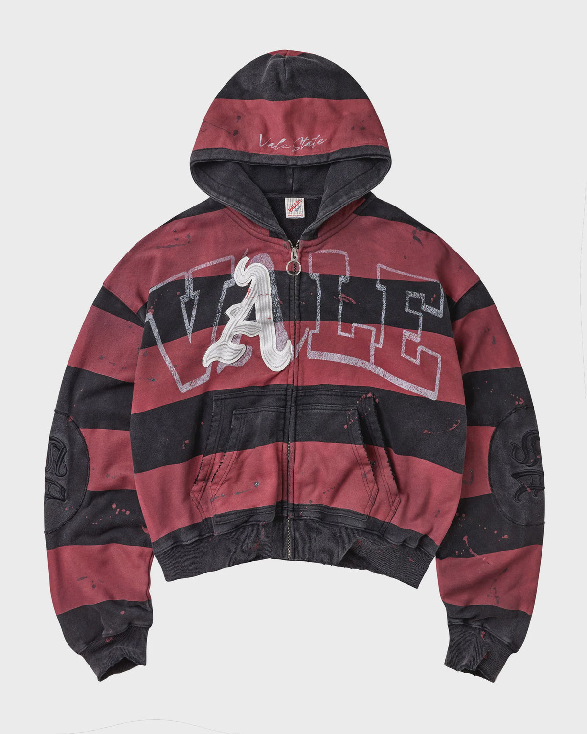 Vale "ATL" Red/Black Zip Up Hoodie