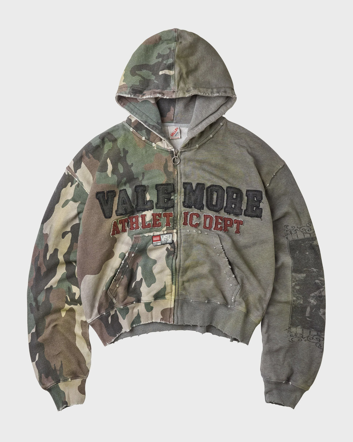 Vale "Zombie" Camo Green Zip Up Hoodie