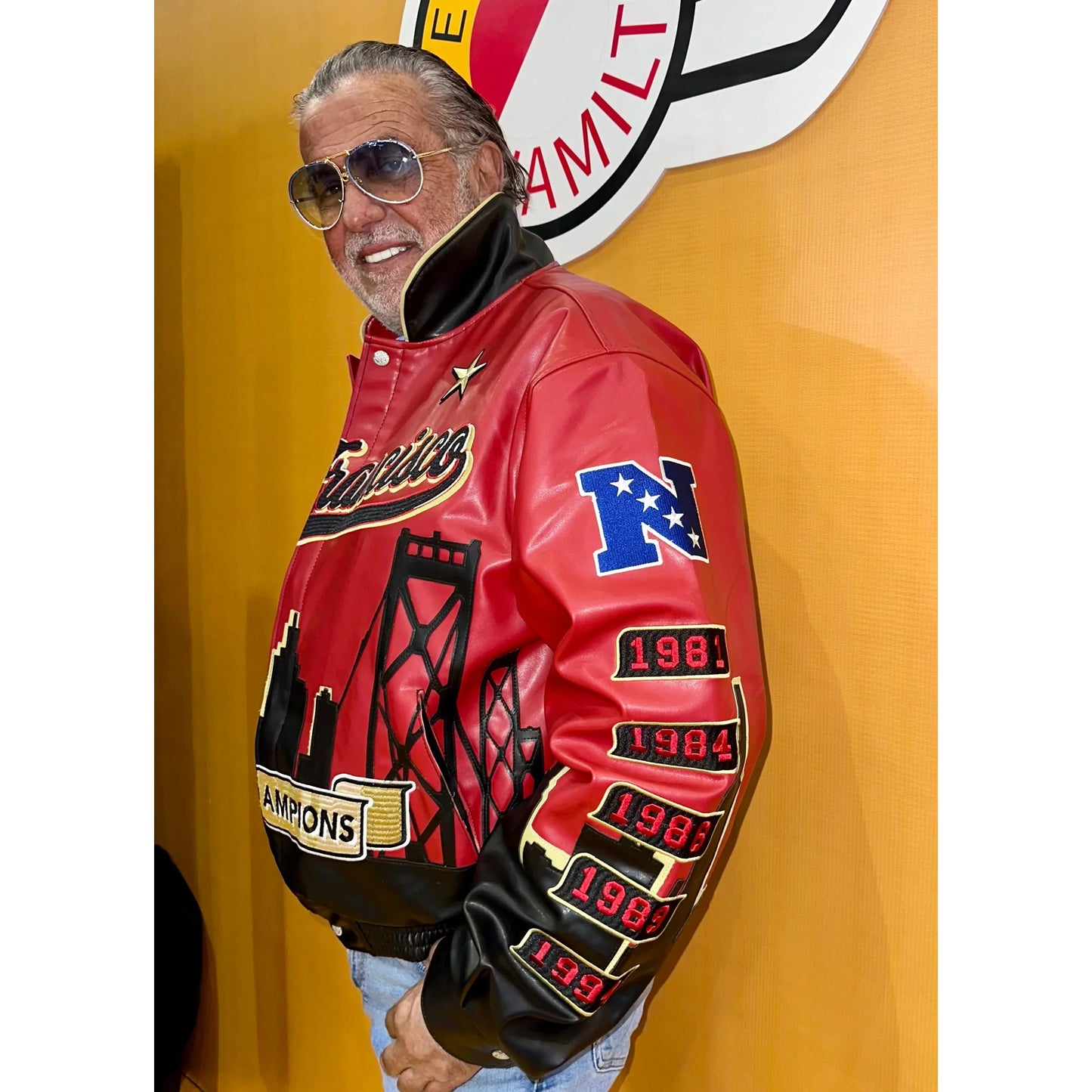 Red vegan leather jacket hotsell