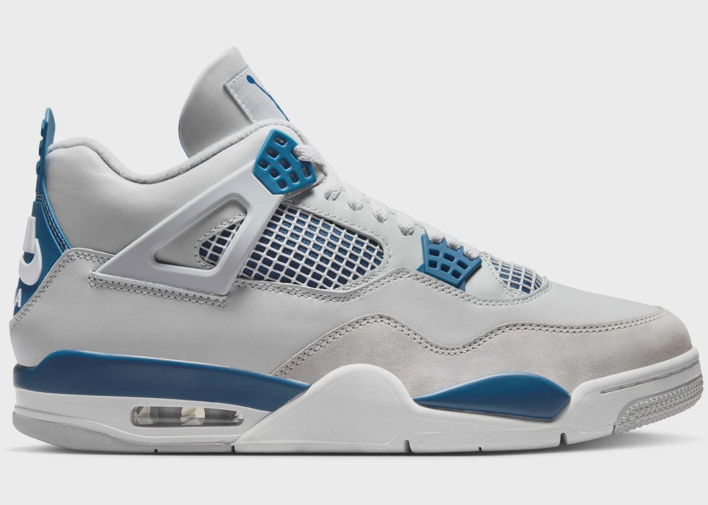 High-quality image of the Jordan 4 Retro - Military Blue (2024) sneakers with the FV5029-141 product code, featuring a classic design and durable construction for long-lasting style and comfort