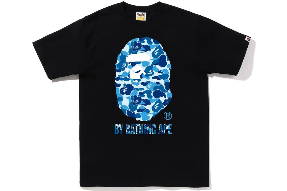 BAPE ABC Camo By Bathing Ape Tee - Black/Blue Letters