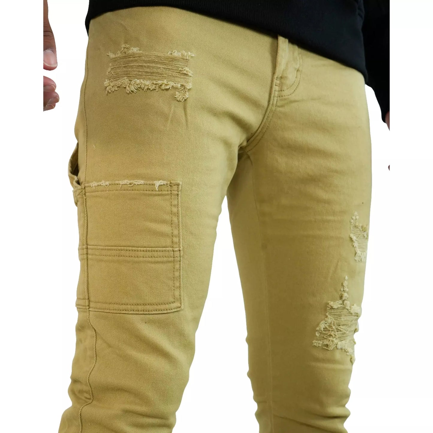 PREME Cargo Zipper Flare Pants in Khaki, a stylish and versatile wardrobe essential for a trendy and comfortable look