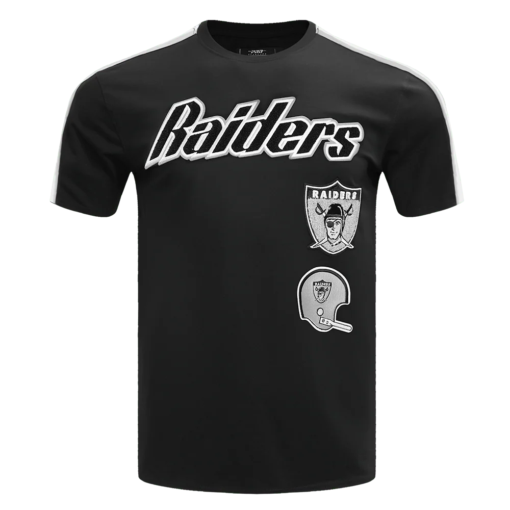 Pro Standard Oakland Raiders Retro Classic Striped Tee - Black/Grey (FOR143566-BGY)