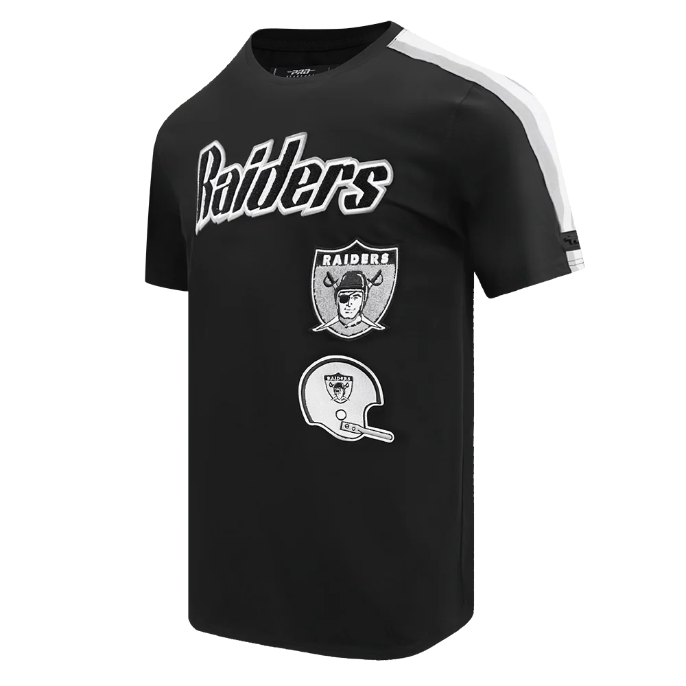 Pro Standard Oakland Raiders Retro Classic Striped Tee - Black/Grey (FOR143566-BGY)