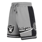 Pro Standard Las Vegas Raiders Script Tail Double Knit 2.0 Short - Gray/Black (FOR3410133-GBL)