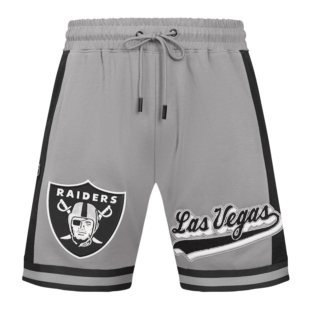 Pro Standard Las Vegas Raiders Script Tail Double Knit 2.0 Short - Gray/Black (FOR3410133-GBL)